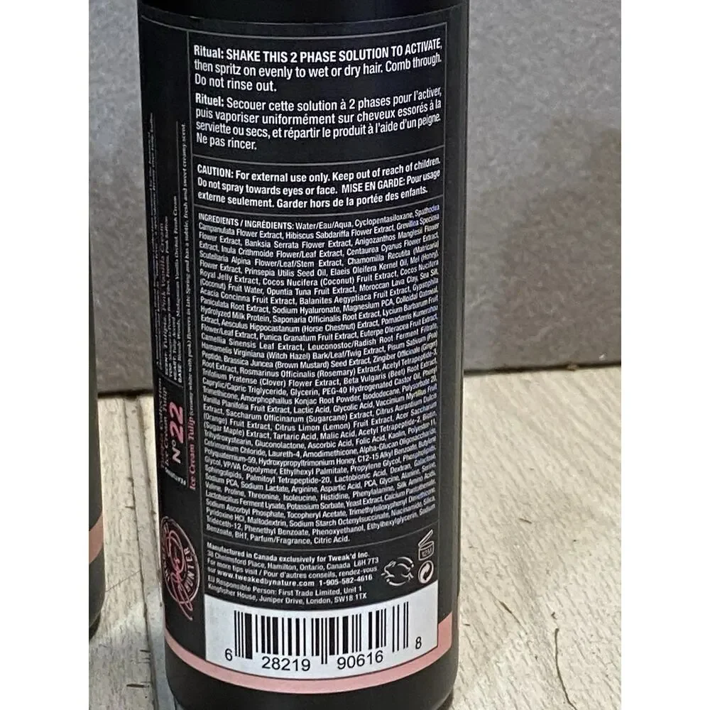 SEALED Lot of 4 Tweak'd By Nature N°22 Tulipia Pink Vanilla Cream 16 oz New